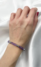 Carica l&#39;immagine nel visualizzatore di Gallery, Bracciale Dome Harmony - Ametista Sfaccettata ed Ematite
