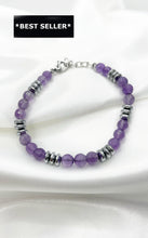Carica l&#39;immagine nel visualizzatore di Gallery, Bracciale Dome Harmony - Ametista Sfaccettata ed Ematite
