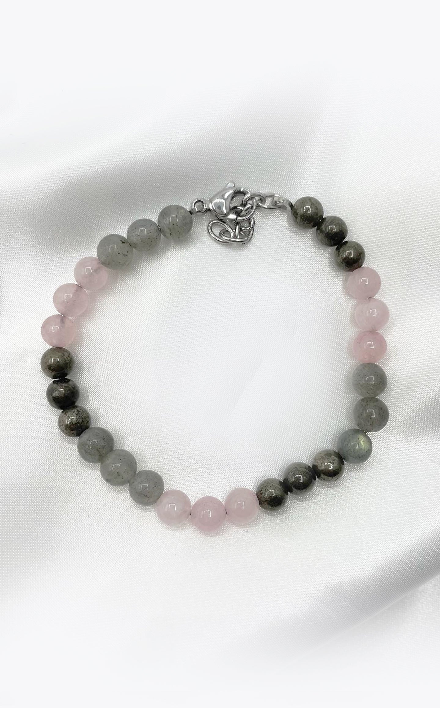 Bracciale Abbondanza Plus (Pirite, Labradorite, Quarzo Rosa)