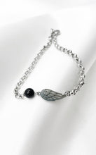 Carica l&#39;immagine nel visualizzatore di Gallery, Bracciale Infinity Wing - Tormalina e Acciaio Inossidabile
