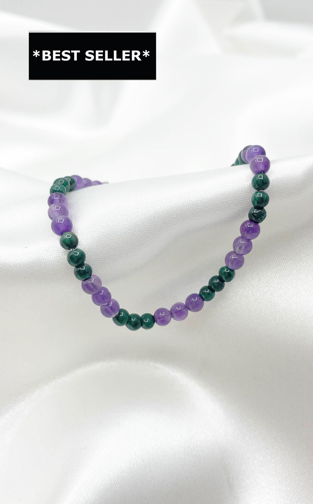 Braccialetto Malachite e Ametista