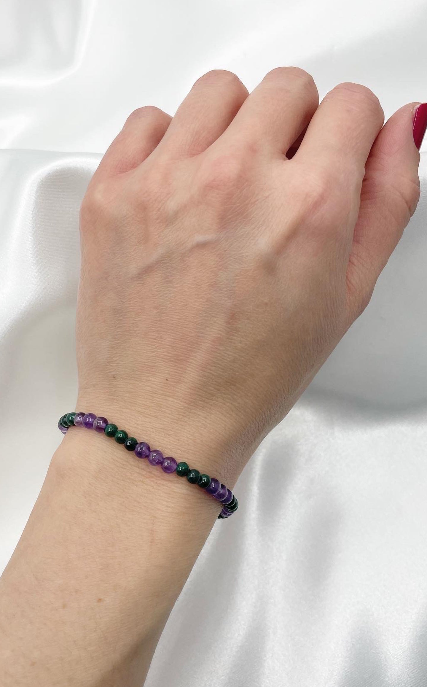 Set Malachite e Ametista - Bracciale e Orecchini