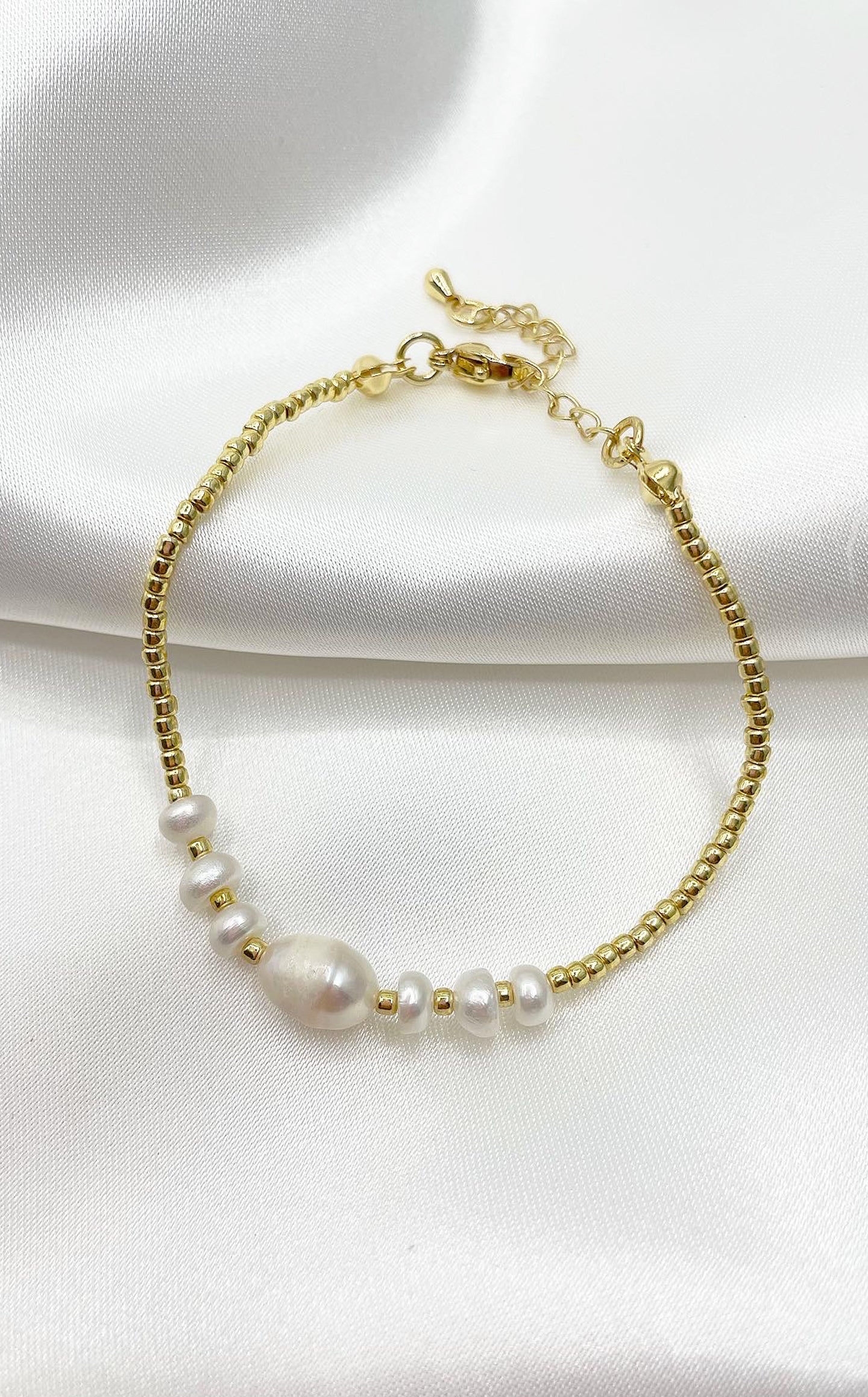 Bracciale Queen - Perle di Fiume Gold