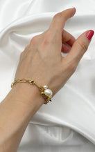 Carica l&#39;immagine nel visualizzatore di Gallery, Bracciale Perle Stellina Acciaio Inossidabile Gold
