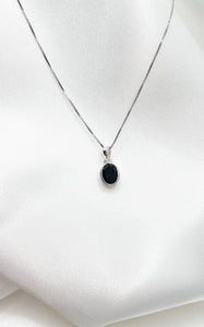 Collana Tormalina Nera Argento 925