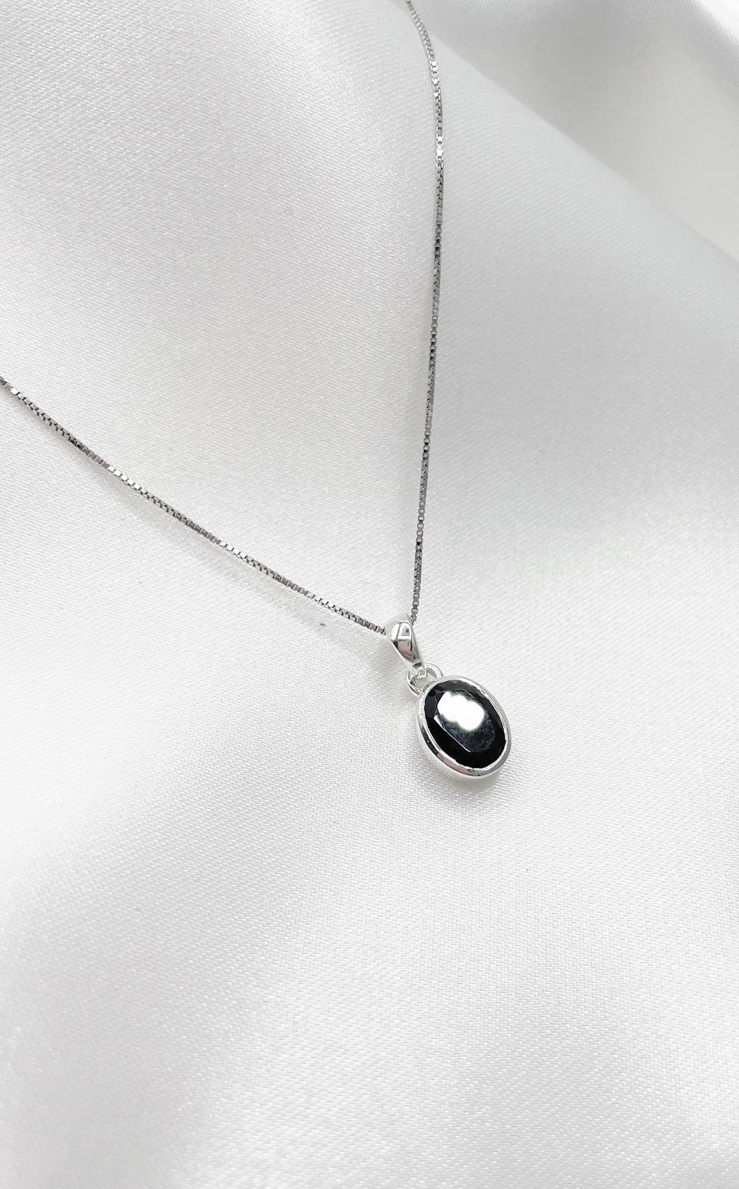 Collana Tormalina Nera Argento 925