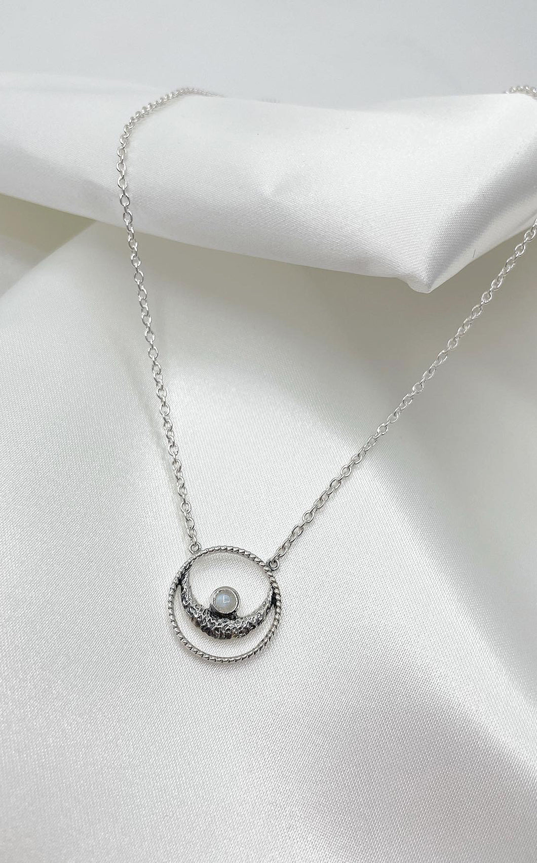 Collana Labradorite Bianca Luna  - Argento 925