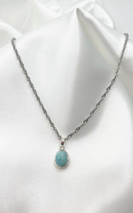Ciondolo Larimar Ovale Argento 925