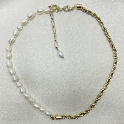 Girocollo Princess - Perle di Fiume e Acciaio inossidabile Gold