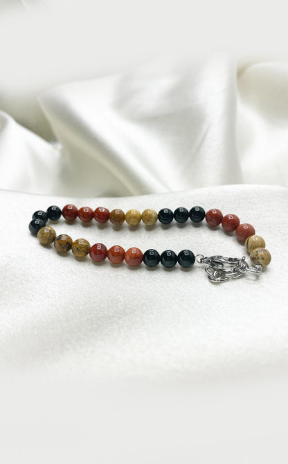 Bracciale Vittoria e Successo - Diaspro, Paesina, Onice