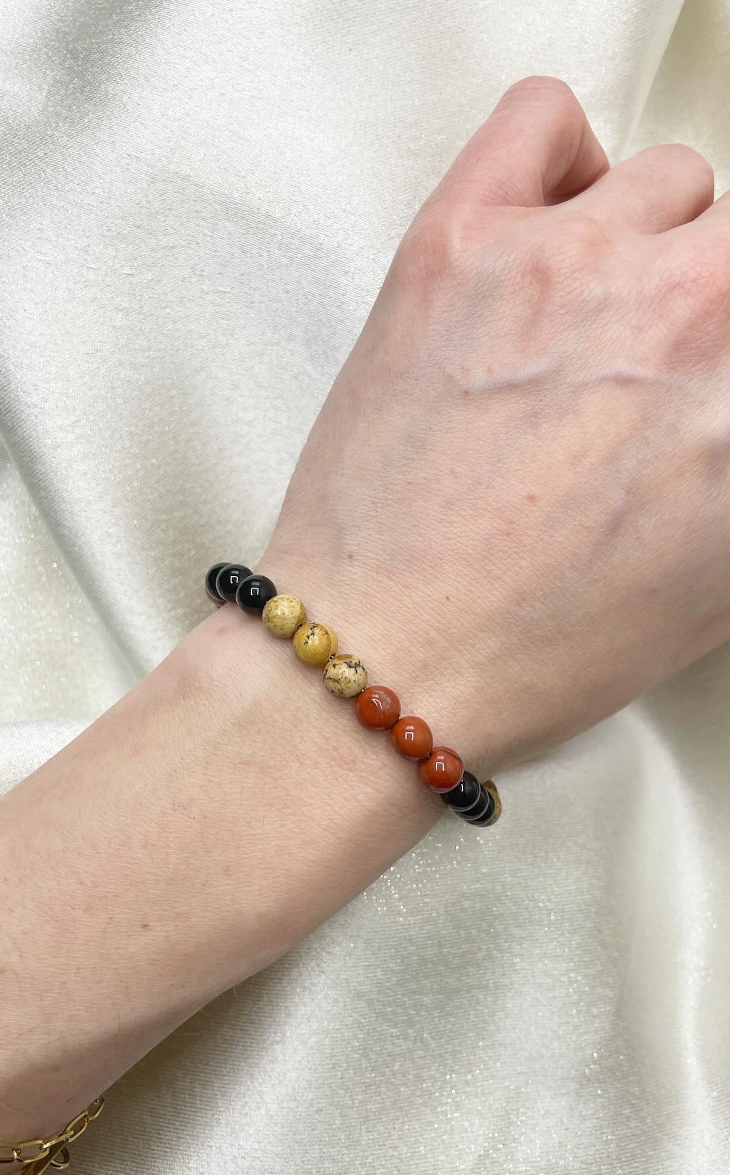 Bracciale Vittoria e Successo - Diaspro, Paesina, Onice