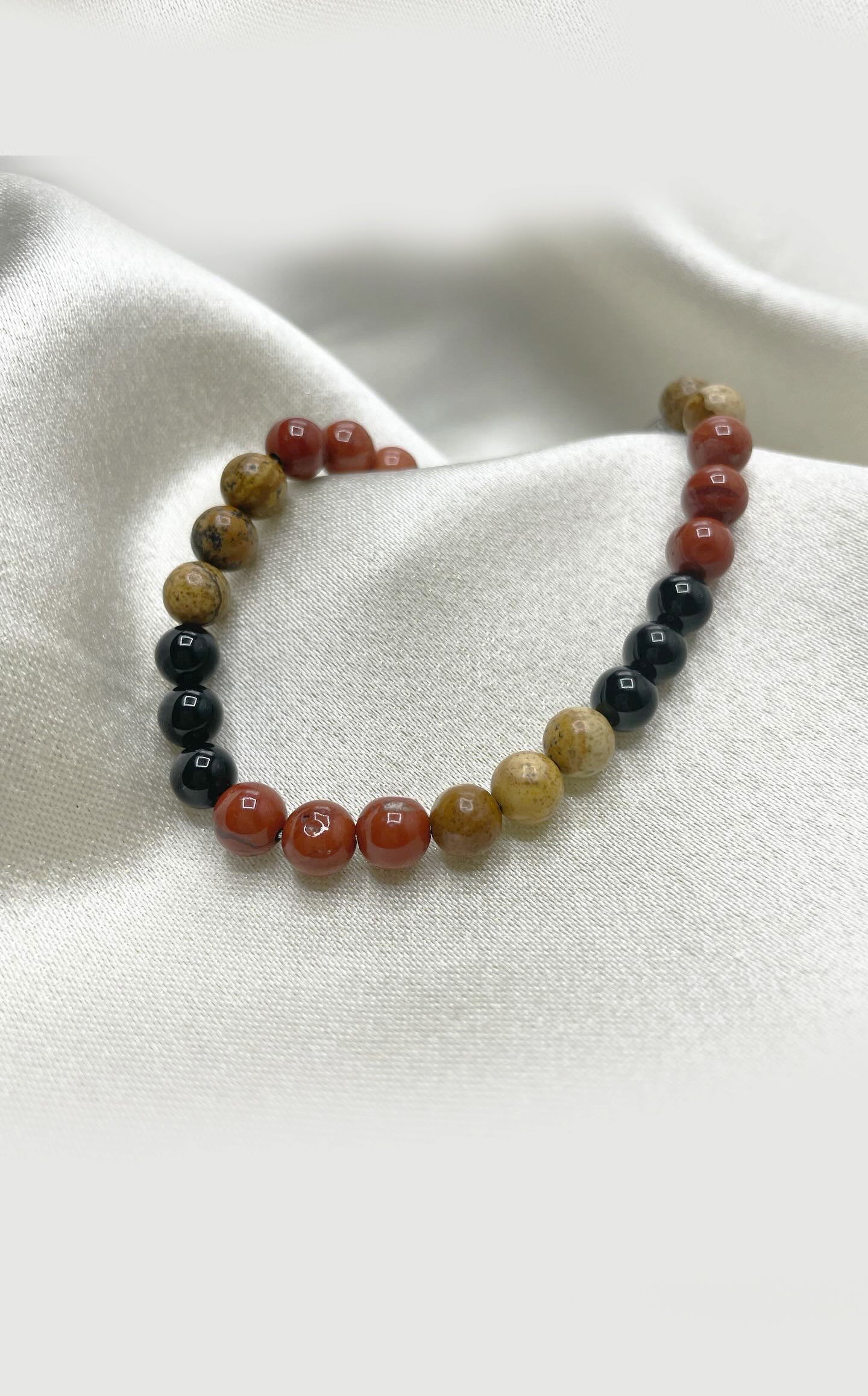Bracciale Vittoria e Successo - Diaspro, Paesina, Onice