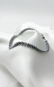 Braccialetto Ematite Rondelle Chiaro