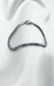 Braccialetto Ematite Rondelle Chiaro