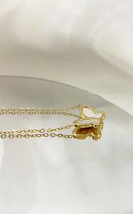 Girocollo Farfalla Madreperla Gold