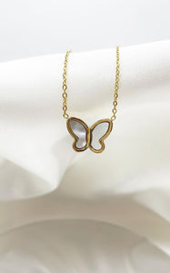 Girocollo Farfalla Madreperla Gold