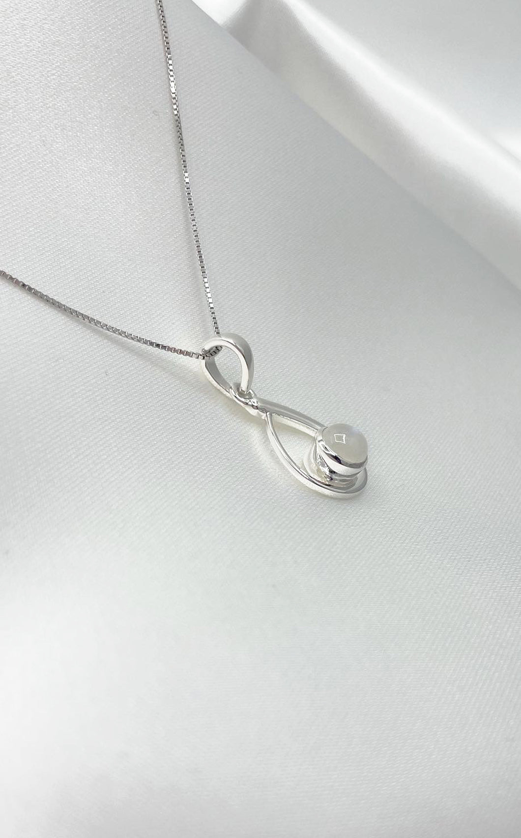 Collana Labradorite Bianca Argento 925