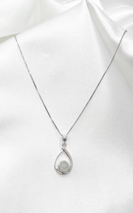 Collana Labradorite Bianca Argento 925