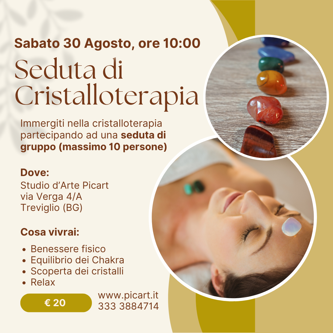 Seduta di Cristalloterapia di Gruppo: 30 Agosto 2025