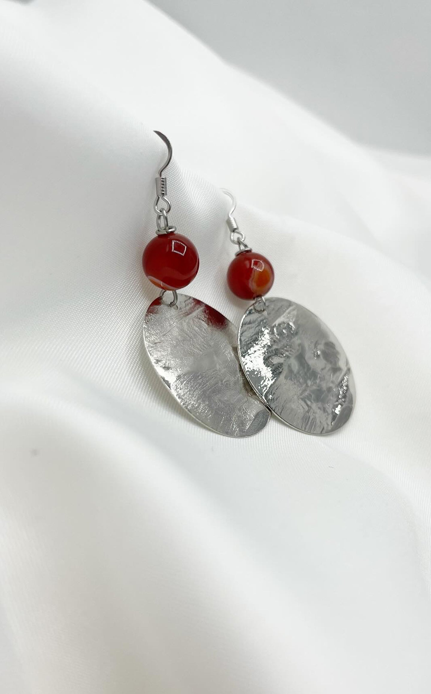 Orecchini Pendenti Di Corniola E Argento 925 - Orecchini Corniola - Gioielli Corniola - Corniola - Foto 1