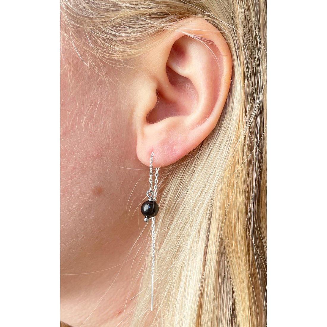 Orecchini Saliscendi Tormalina e Argento 925