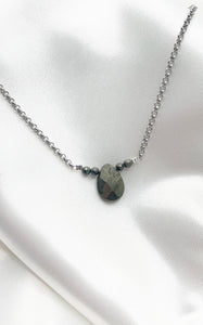 Collana Prosperity - Pirite e Acciaio Inossidabile