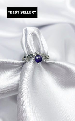 Anello Argento 925 Con Design Celtico E Ametista: Gioiello Artigianale Venditore USA, Pietra Simulata