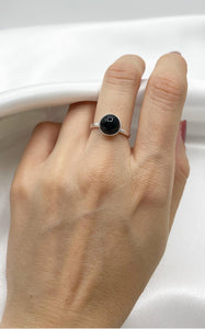 Anello Ossidiana Sfera