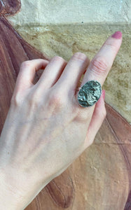 Anello Pirite Ovale e Argento 925