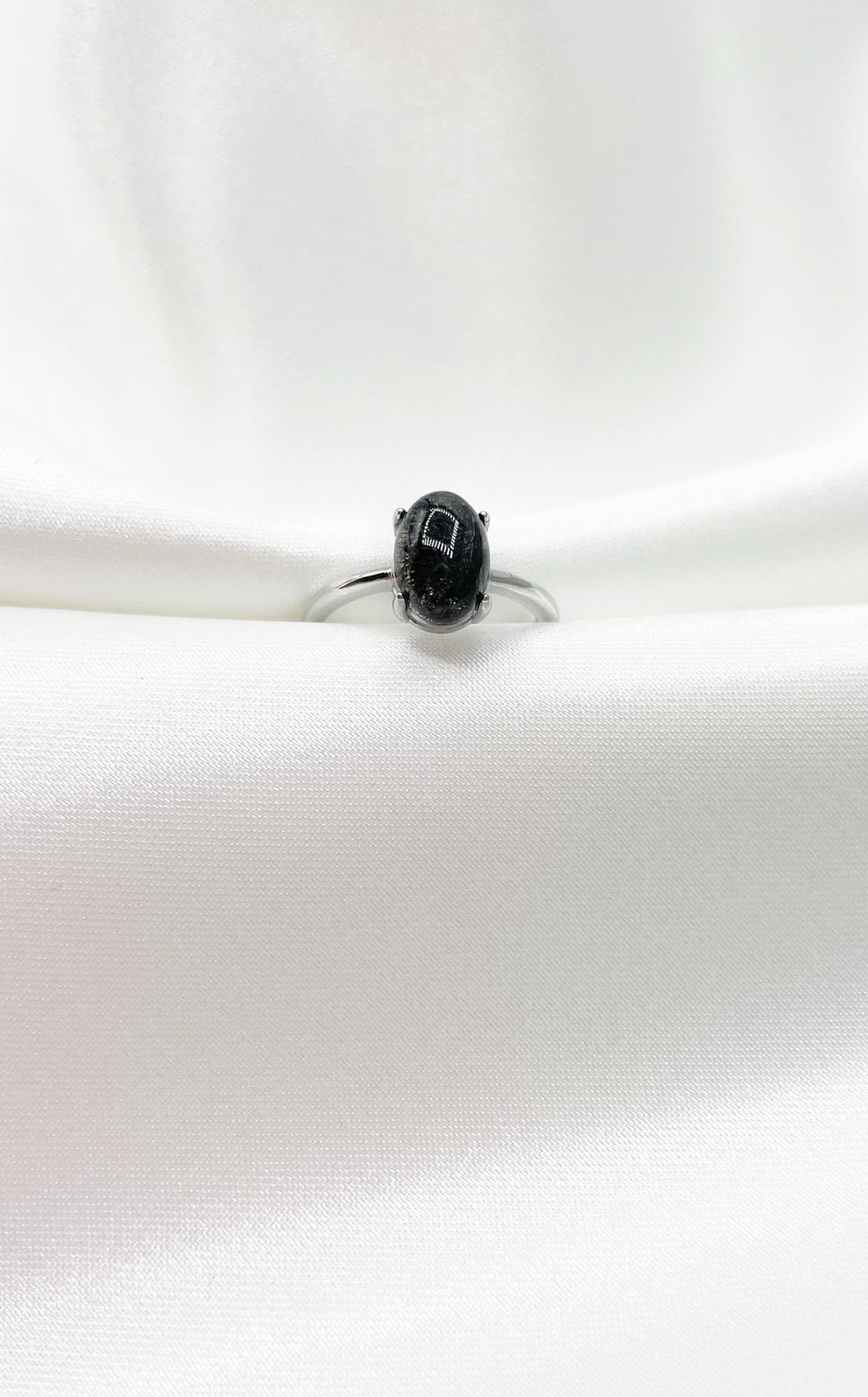Anello Quarzo Tormalinato (rame placcato Argento 925)
