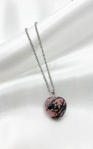Collana Cuore Rodonite