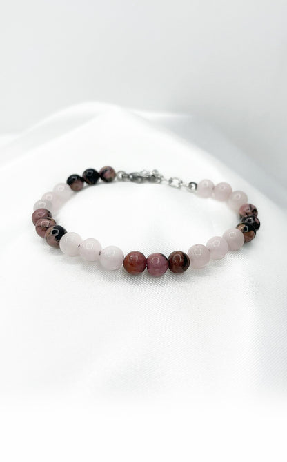 Bracciale Magic Love - Quarzo Rosa e Rodonite