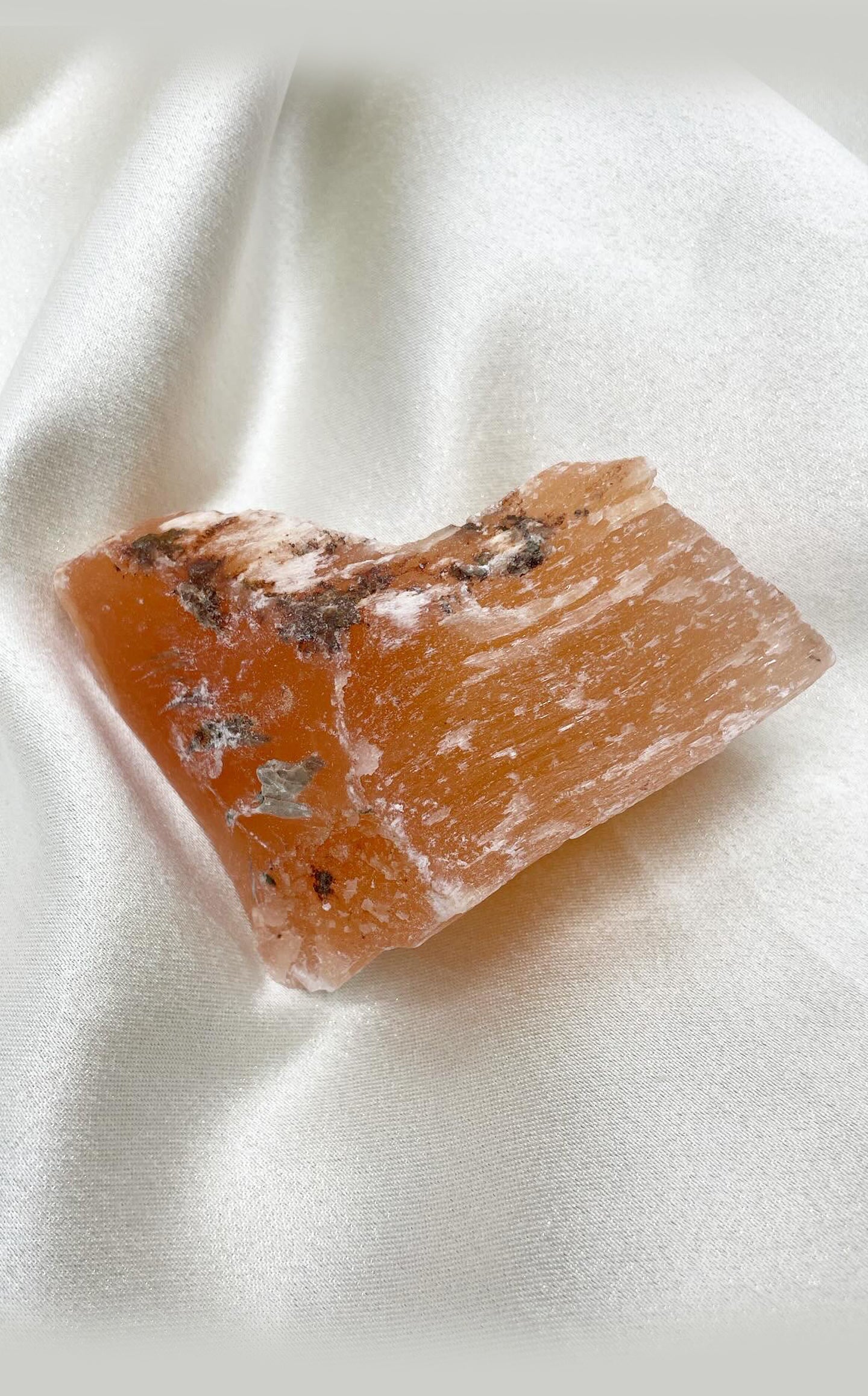 Selenite grezza arancione