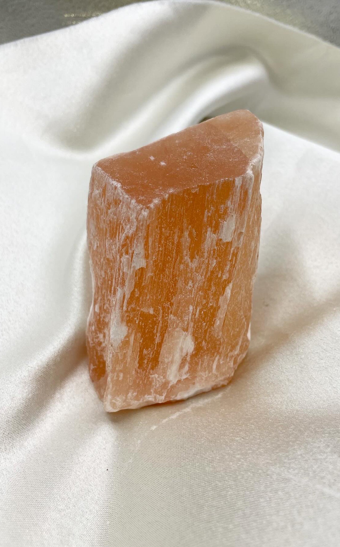 Selenite grezza arancione