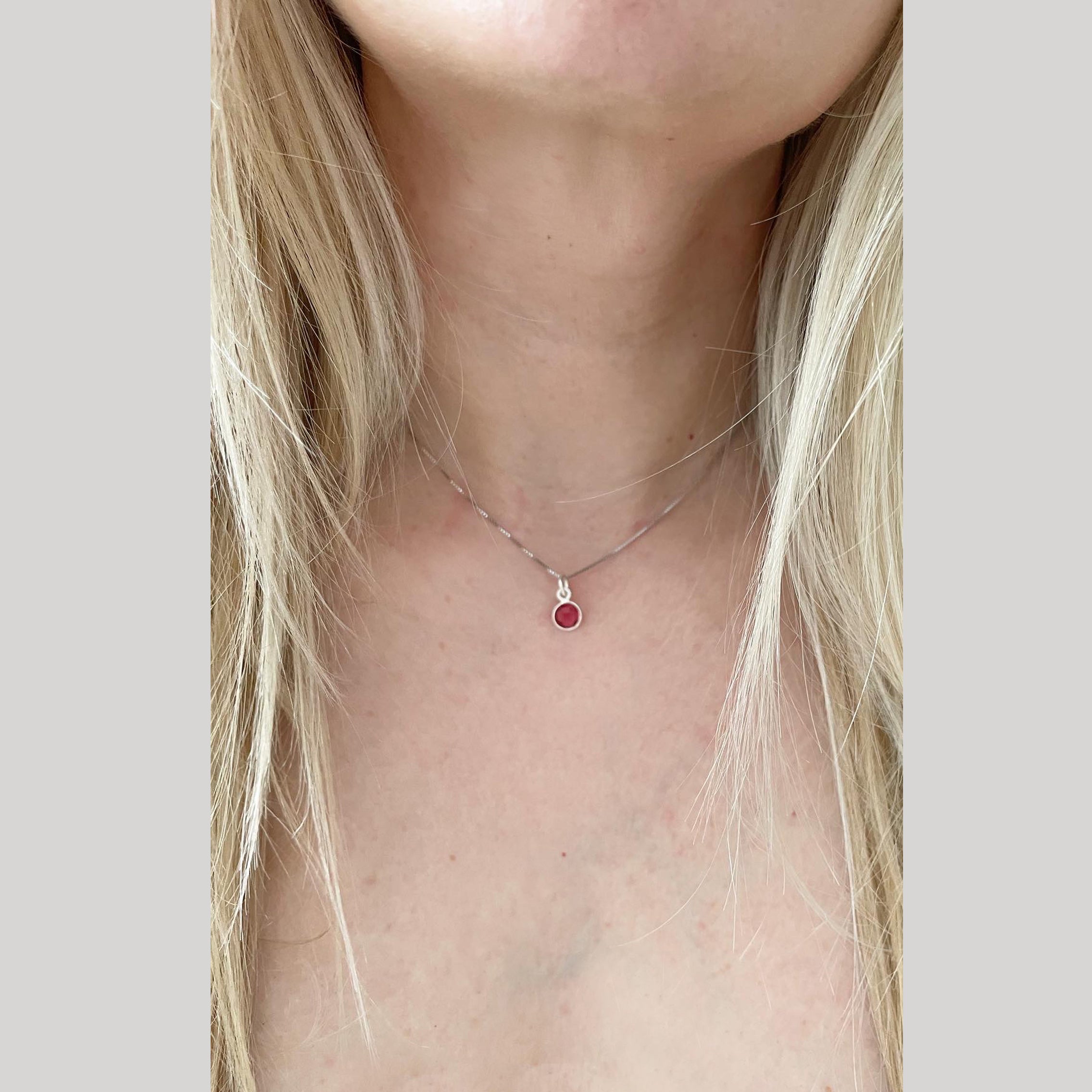 Collana Tormalina Rosa Argento 925