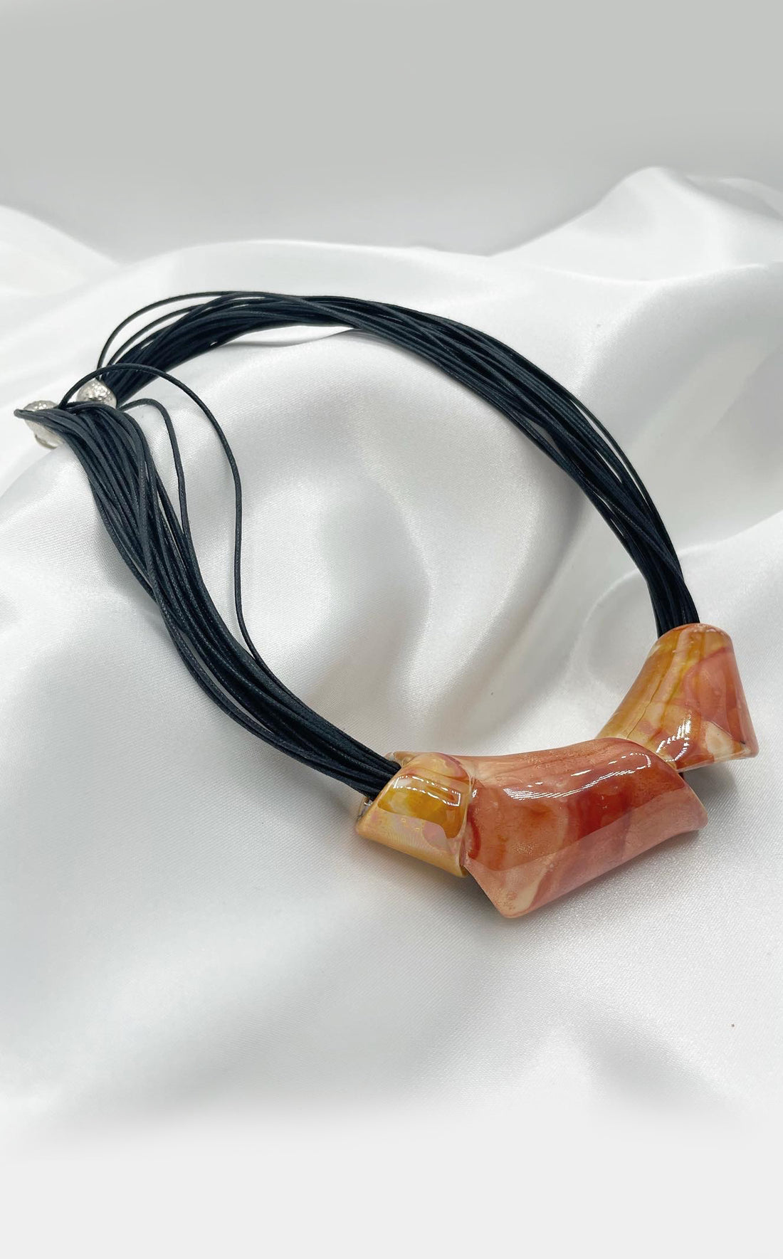 Collana Tortiglione Arancio - Dipinto a Mano