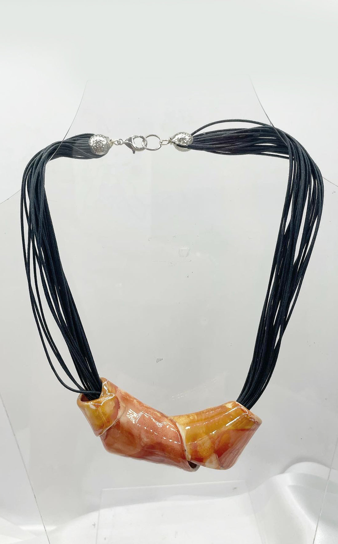 Collana Tortiglione Arancio - Dipinto a Mano