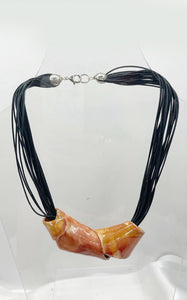 Collana Tortiglione Arancio - Dipinto a Mano