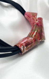Collana Tortiglione Rosso Rubino - Dipinto a Mano