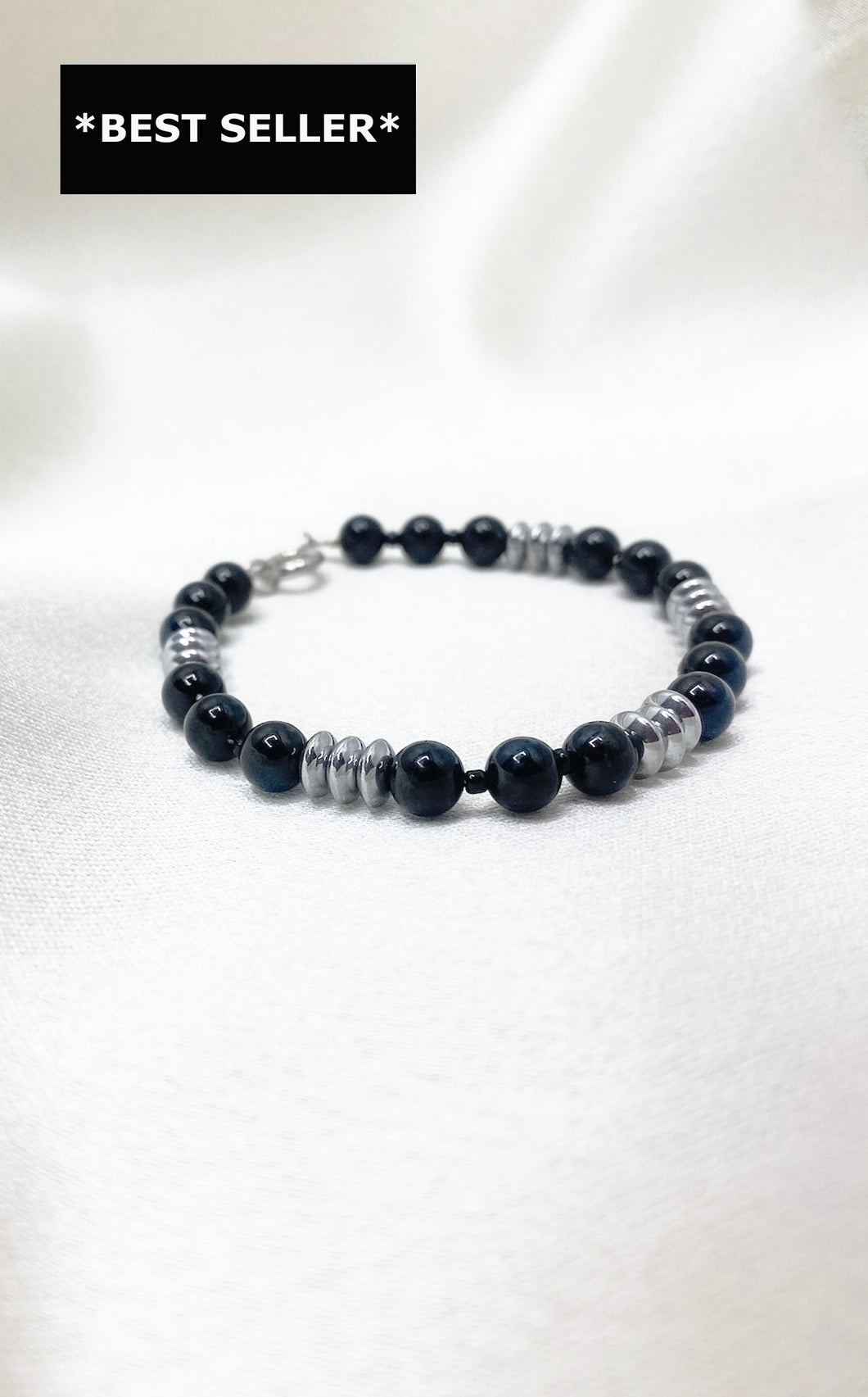 Bracciale Tormalina, Onice ed Ematite