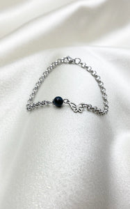 Bracciale Infinity Butterfly- Tormalina e Acciaio Inossidabile