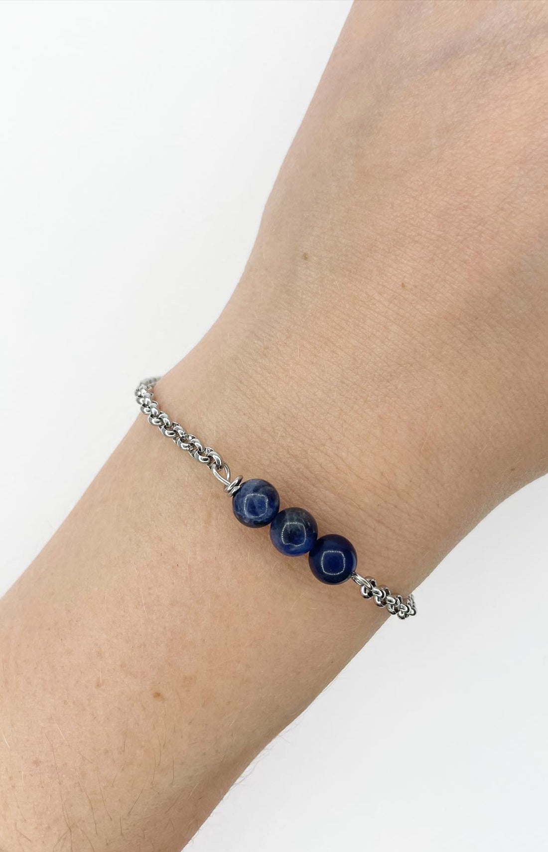 Braccialetto Infinity - Sodalite e Acciaio inossidabile