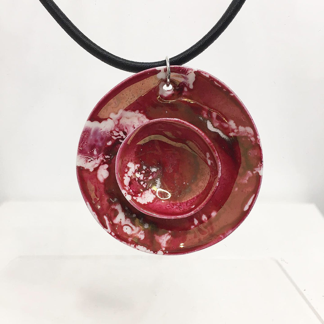 Ciondolo tondo rosso