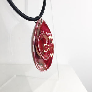 Ciondolo tondo rosso