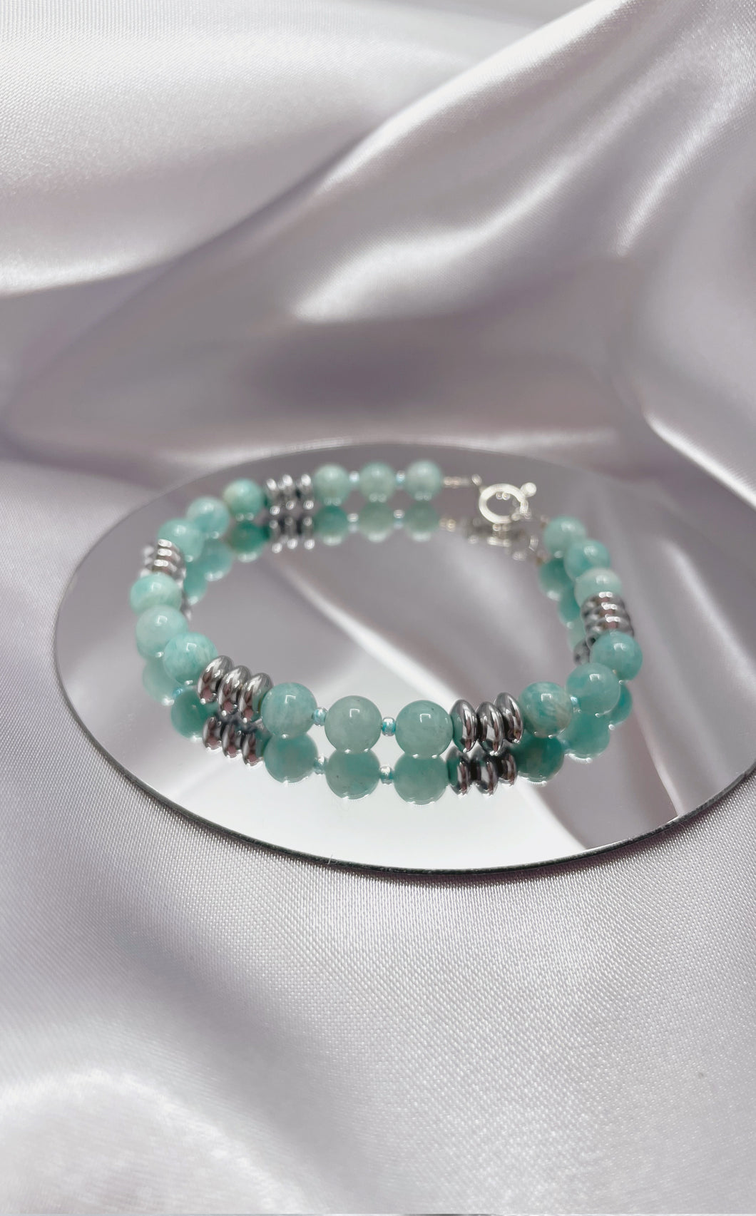 Bracciale Amazzonite ed Ematite