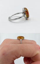 Carica l&#39;immagine nel visualizzatore di Gallery, Anello Ambra, Rame placcato Argento 925
