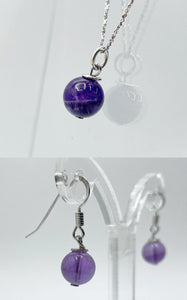 Set Ametista (Ciondolo, catenina, orecchini) - Sagittario, Aquario
