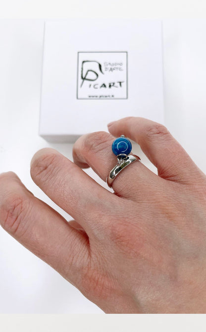 Anello Atlas - Apatite e Argento 925