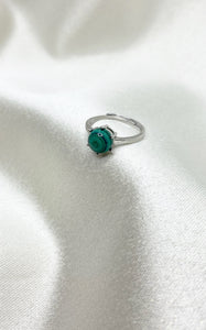 Anello Malachite e Argento 925