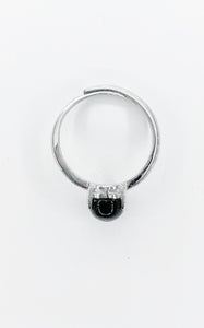 Anello Quarzo Tormalinato (rame placcato Argento 925)